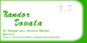 nandor dovala business card